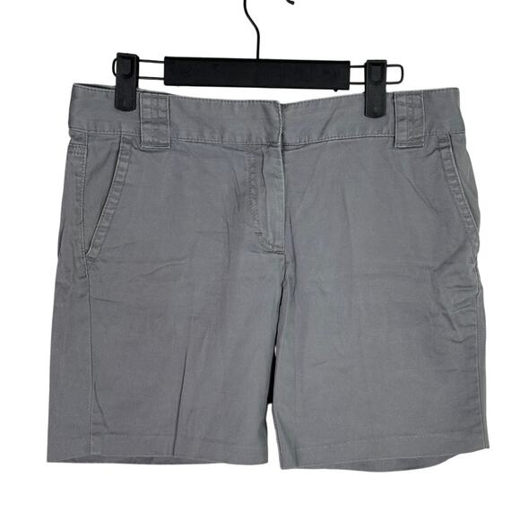 J. Crew Classic City Fit Twill Chino Flat Front 4 Pockets Casual Shorts 4 Grey - Picture 10 of 15